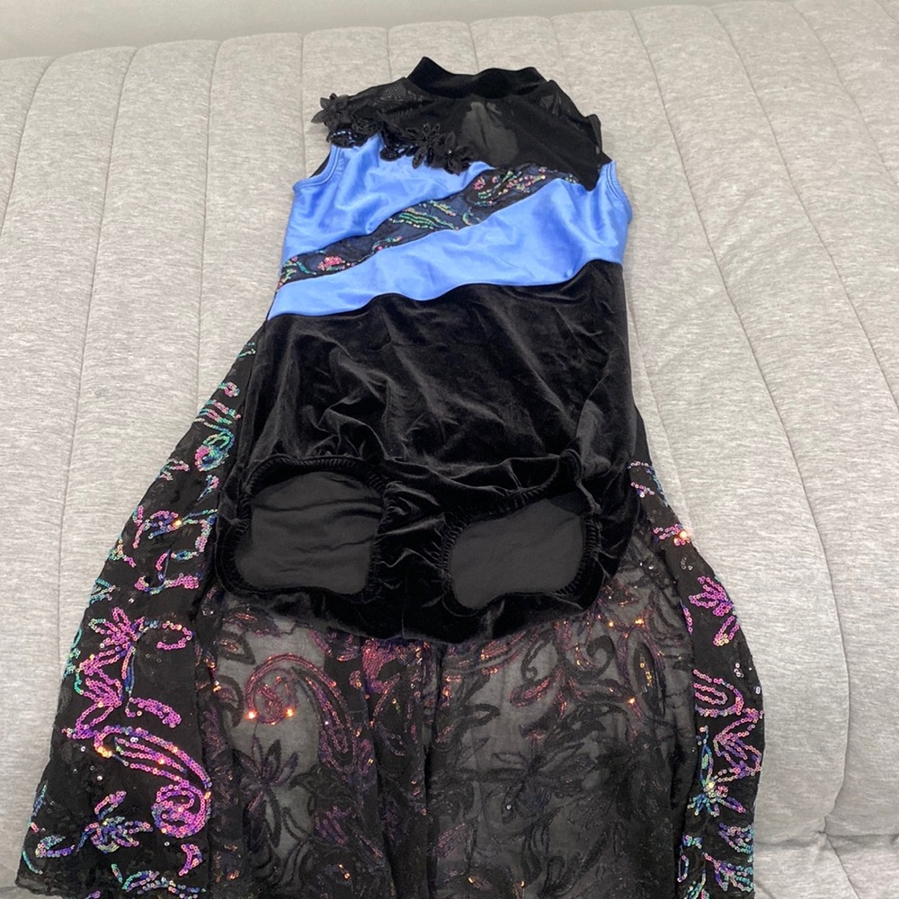 One piece Semi open back dance costume